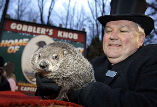 [Photo of Punxsutawney Phil the groundhog]